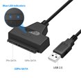 thumbnail image 4 of SATA 3 Cable Sata to USB Adapter 6Gbps for 2.5 Inches External SSD HDD Hard Drive 22 Pin Sata III Cable,USB 2.0,20cm, 4 of 8
