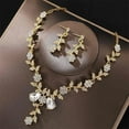 thumbnail image 5 of Valentine's Day Jewelry Set, Floral Design, Romantic Gift for Weddings and Dinners, Necklace, Earrings, Bracelet, Gold and Silver Options, Elegant and Eye-Catching Accessories for Any Outfit, 5 of 6