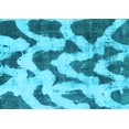 thumbnail image 1 of Ahgly Company Indoor Rectangle Abstract Light Blue Modern Area Rugs, 4' x 6', 1 of 4