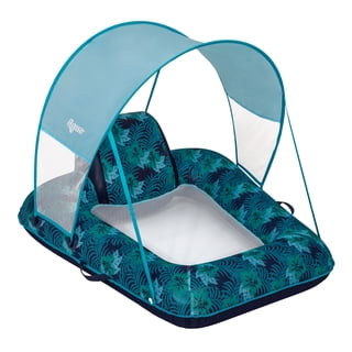 SwimWays Spring Float Inflatable Pool Lounger with Hyper-Flate Valve ...