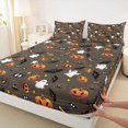 thumbnail image 3 of Feelyou Cartoon Spider Bat Queen Sheet Sets, Halloween Ghost Animal Bed Set, 4 Pieces, 3 of 7