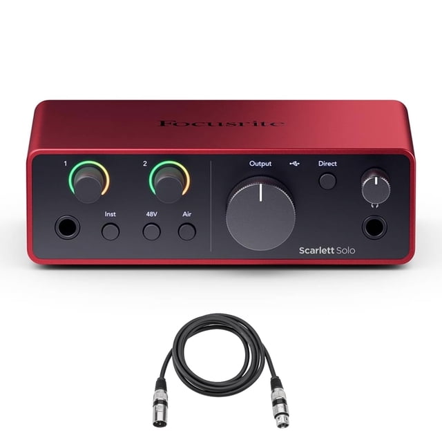 Interfaz USB Focusrite Scarlett Solo de cuarta generación con software