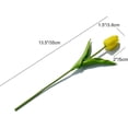 thumbnail image 2 of 20pcs Yellow Flowers Artificial Tulips Silk Flowers 13.5" For Home Decorations Centerpieces Arrangement Wedding Bouquet, 2 of 5