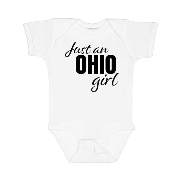 Inktastic Just an Ohio Girl Born in Ohio Girls Baby Bodysuit