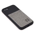 thumbnail image 2 of Dockem iPhone SE 2022, SE 2020 / 8 / 7 Silicone Wallet Card Case with Built-in Metal Plate, 1 Card Holder Slot, Luxe M2L, Black/Grey, 2 of 9