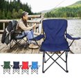 thumbnail image 3 of Chaise d'Extérieur Pliante Portable en Alliage d'Aluminium et Oxford avec Sac de Rangement - Options Rouge, Vert, Bleu, Camouflage, Bleu Foncé, Noir - Dépliée 31.5x18.9x17.1 Po, Pliée 31.5x5.9 Po, Poids Léger 4.2 Lb, 3 of 7
