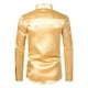 thumbnail image 3 of Blusa y camisa de manga larga con cuello vuelto para hombre, estilo casual, a la moda, de un solo color, con botones y cuello vuelto, blusa de manga larga para hombre., 3 of 8