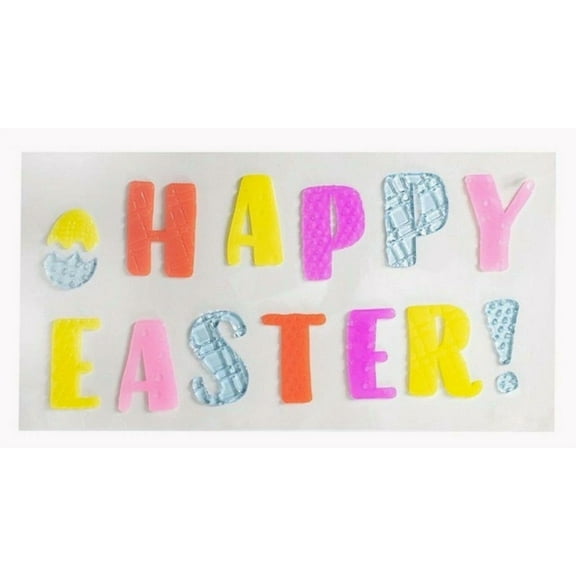 Happy Easter Pastel Spring Window Gel Sticker Cling Decorations Classroom Decor