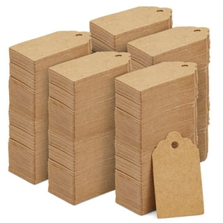 1¾ in. x 1-1/8 in. Recycled Kraft Merchandise Tags (with strings), SKU:  T451-5-S-RP