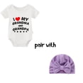 thumbnail image 2 of AOUYOA Baby Twins Bodysuit I Love My Grandma And Grandpa Unisex Romper Infant Outfit(0-3 months), 2 of 4