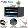 thumbnail image 5 of INTIGE 3-Tier Wood Desktop Organizer with Paper Storage, Mail Sorter & File Holder, Black, 5 of 6