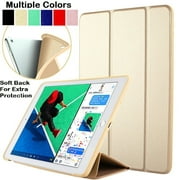 DuraSafe Cases iPad PRO 10.5 Air 3 [ PRO 10.5 Inch Air 3rd Gen ] A1701 A1709 A1852 A2152 A2123 A2153 A2154 Smart TriFold Lightweight Soft Silicone TPU Back Case - Gold