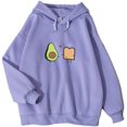 thumbnail image 1 of KEEVICI Cute Avocado Vegan Bread Cartoon Sudaderas con capucha para mujer Adepaton WMZY-667-4, 1 of 7