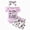 A05 Purple, variant on Baby Girl Clothes Infant Print Cute Newborn Summer Outfits with Bows Headband Ruffle Short Sleeve Romper and Shorts Set