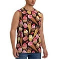 thumbnail image 2 of Kdxio Ice Cream Cake for Men's Muscle T-shirt,Sleeveless for Workout Running Athletic Gym Lounge Casual, 2 of 7