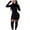 Black, variant on Women Fashion Fashion Thigh High Stockings Black Stockings 2 Piece Set Long Sleeve Dress+Socks Casual Outfit Black