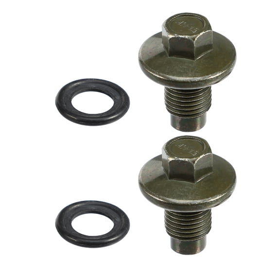 Unique Bargains 2 Set M14x1.5 Car Engine Oil Drain Plug with Washer 1013938 for Ford Focus Steel Deep Green