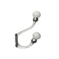 thumbnail image 1 of Iron Hook With Ceramic Ivory Knob (Nickel - Set of 4, 1 of 2