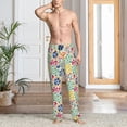 thumbnail image 5 of Vsdgher Cartoon Flowers Print Mens Pajama Pants Sleep & Lounge Pants, PJ Bottoms With elastic waistb and Pockets, 5 of 5