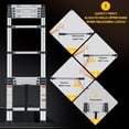 thumbnail image 4 of Telescoping Ladder for RV & Attic, 10.5FT Aluminum Extension Ladder with Dual Locking Mechanism, Max Load 330lbs, Compact Foldable Ladder for Roof, Home, Travel Trailer & Multi-Surface Use, 4 of 16