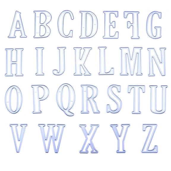 karymi 26 Pcs Large 2Inch Alphabet Letters Metal Cutting Dies Stencils Set for DIY Scrapbooking Card Making Embossing Manual Machine Craft Projects Stainless steel Family Gifts