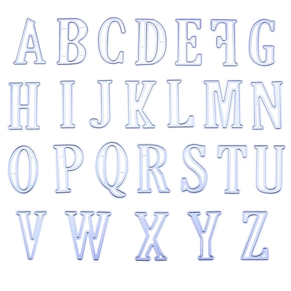 YYV Craft Supplies Alphabet Letter Cutting Dies 5 Cm Large Metal Stencils Die Set for Scrapbooking Card Making Paper Crafts Diy Letter Embossing Stencil Crafting Tools