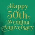 thumbnail image 3 of CafePress - 50Th Wedding Anniversary Gold Retro Typography T Shirt - Men's Classic Graphic Cotton T-Shirt, 3 of 4