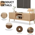 thumbnail image 4 of BENESKY Boho TV Stand up to 50", Farmhouse Television Console Table Entertainment Center with 2 Storage Cabinets and Shelves, for Living Room, Bedroom, Natural, 4 of 6