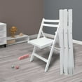 thumbnail image 5 of Set of 4 Foldable Style Party Chairs, Folding Wood Chairs, Wooden Slatted Seat for Dining Room Kitchen Balcony Wedding Occasion Events,Beige, 5 of 9