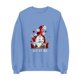 thumbnail image 3 of Women's Casual Red Sweatshirt with Cute Gnome and 'Let It Be' Print Cozy Long Sleeve Pullover for All Seasons, 3 of 4