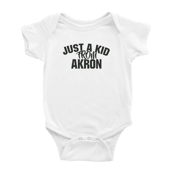 Just A Kid from Akron Ohio Funny Baby Rompers Boy Girl Unisex