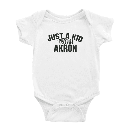 

Just A Kid from Akron Ohio Funny Baby Rompers Boy Girl Unisex