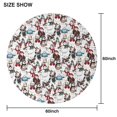 thumbnail image 6 of Multicolor Christmas Snowman Pattern Round Tablecloth 60"x60",Wrinkle Wipeable Table Cloth for Kitchen Dining Room Picnic Patio Party, 6 of 6