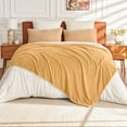 thumbnail image 2 of EMME Fluffy Soft Blanket Queen Size - 80"*90" Orange Soft Fluffy Warm Bed Blankets Bed, Camping, Picnic, Travel Lightweight Blanket, 2 of 6