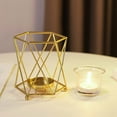 thumbnail image 4 of Cilindro Portas de candeliere Tealight de oración Portavasos para boda de cumpleaños salón Hogar , Oro 10x9x11cm perfecl Portavelas candelita, 4 of 8
