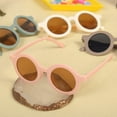 thumbnail image 4 of KUIZAP Children's Sunglasses Infant's Retro Solid Color Ultraviolet-proof Round Convenience Glasses Eyeglass For Kids(Yellow), 4 of 7