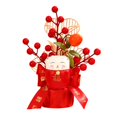 thumbnail image 4 of Decoración de año Nuevo Lunar chino, cubo de flores falsas, bonsái de bayas rojas, adorno de dragón para Festival de Primavera, porche, boda, 2024 , gato, 4 of 8