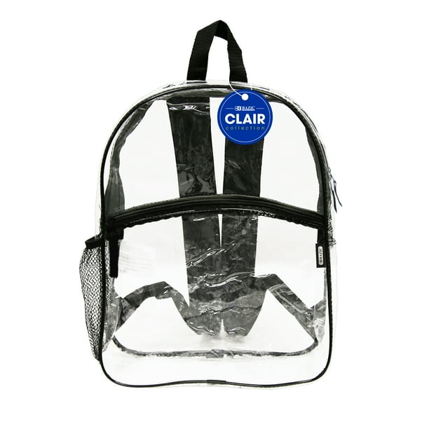 Bazic BAZIC Clear Backpack Clair 17", Transparent Bag Large Capacity