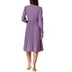 thumbnail image 3 of Vestidos V de Cuello Inspire Chic para Mujeres, Vestido Midi Elegante Casual con Mangas Abullonadas Plisadas XL Púrpura Gris, 3 of 6