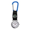 thumbnail image 1 of EeaseMX Reloj de montañismo con brújula de bolsillo Reloj de enfermera Diseño de mosquetón Relojes de moda simples (azul), 1 of 7