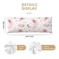 thumbnail image 3 of Rateoe Long Body Pillow Cover, 20x54 Inches Body Pillow Cases, Soft Brushed Microfiber Zipper Design, Swan And Flowers -Pillows Not Included, 3 of 7