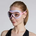 thumbnail image 4 of Tignapoo Trendy Wide-Frame Swim Goggles for Adults - Anti-Fog, Leak-Proof, UV Protection, Unisex Design in Pink, 4 of 7