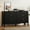 Black, variant on Fluted 6 Drawer Dresser for Bedroom 55" Wide Wooden Dresser TV Stand Modern Storage Organizer for Living Room, Hallway, Walnut
