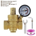thumbnail image 4 of 3/4inch DN20 Brass Water Pressure Regulator Valve Water Pressure Reducer Regulator Adjustable Relief Valve Gauge, 4 of 5