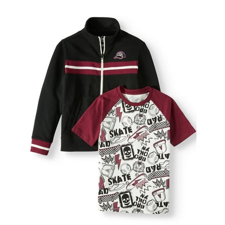 Wonder Nation Track Jacket and Tee 2pc Set (Little Boys, Big Boys, &