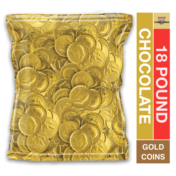 18lb Pack of Bulk Gold Coins Milk Chocolate Candy
