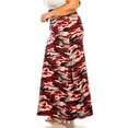 thumbnail image 3 of Women's Plus Size Printed High Waisted A-Line Maxi Skirt with Foldable Waistband - Relax, 3 of 7