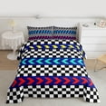 thumbnail image 2 of Homewish Boys Girls Geometric Plaid 3 Pieces Queen Comforter Set,Racing Car Theme Ultra Soft Bedding Sets,Extreme Sport Bedding Comforter Set Breathable,Lightweight Room Decor,Reversible, 2 of 8