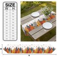 thumbnail image 3 of Orange Blue Trees Fall Table Runner Linen Burlap Table Runner 72 Inches Long Maple Leaf Botanical Thanksgiving Dresser Scarves for Kitchen Island Coffee Dining Room Party Holiday Decoration 14"x72", 3 of 8
