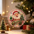 thumbnail image 3 of 2D Flat Acrylic Christmas Hanging Sign 7.87in, Merry Xmas Ornament for Wall Door and Holiday Tree Indoor Mantel Home Decor., 3 of 7